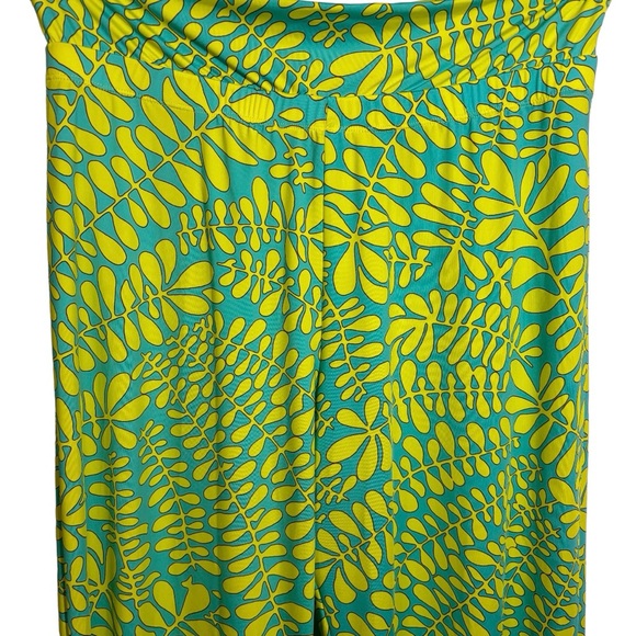 Trina Turk Pants Trellis Print Swim Cover Up Pants Green and Blue Size Large - Picture 4 of 11